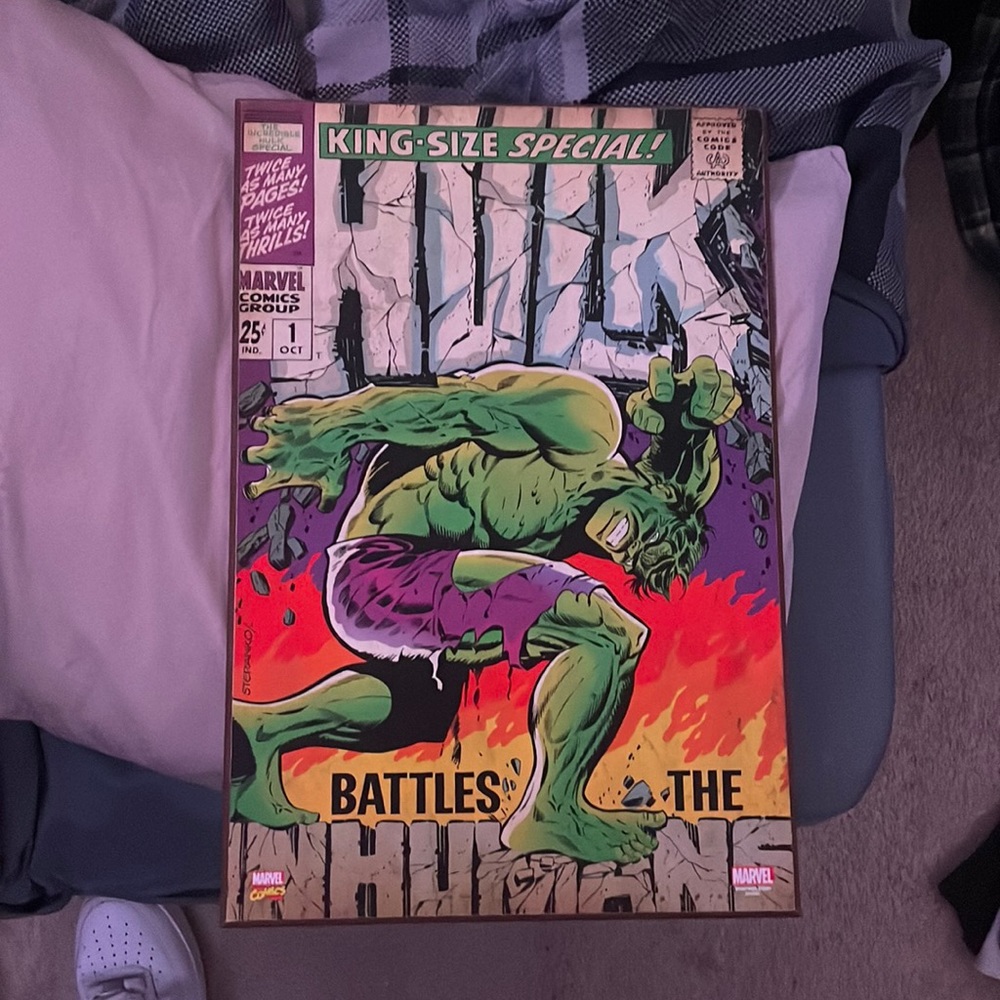 Incredible Hulk high quality wooden sign poster